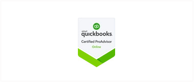 A certified quickbooks online proadvisor badge.